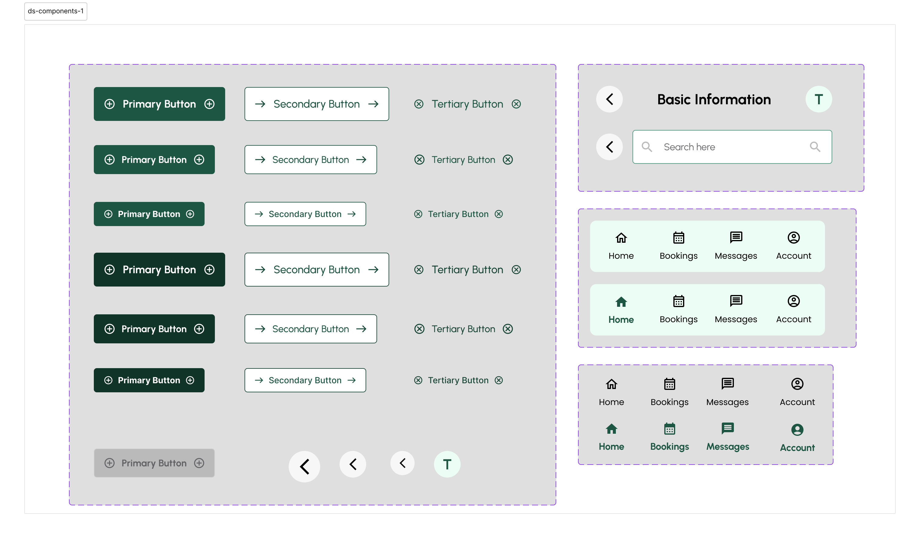 Core components — buttons, controls, dropdowns